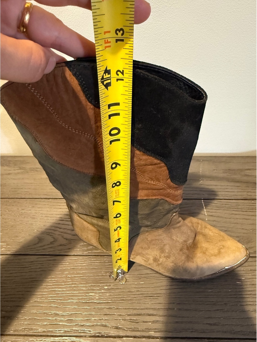 Vintage Zodiac Multicolor Suede Cowboy Boots - Picture 11 of 11